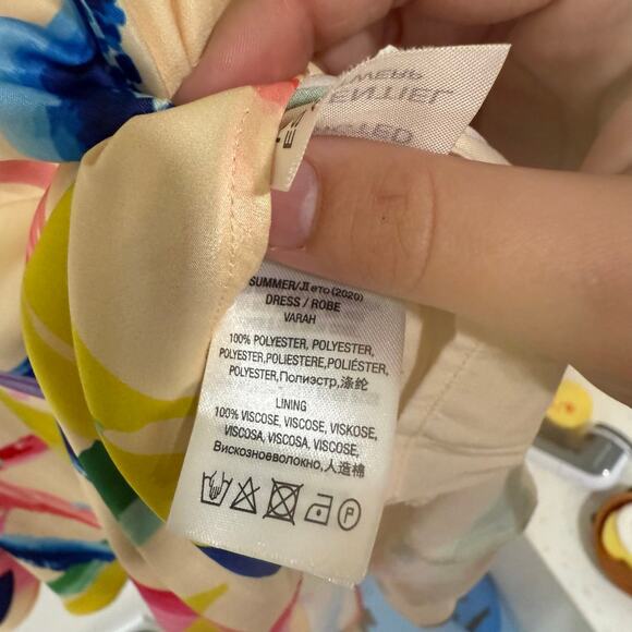 Essentiel Antwerp Varah Midi Slip Dress in Multicolor Graphic Stripes Size 34 2 - Picture 8 of 9